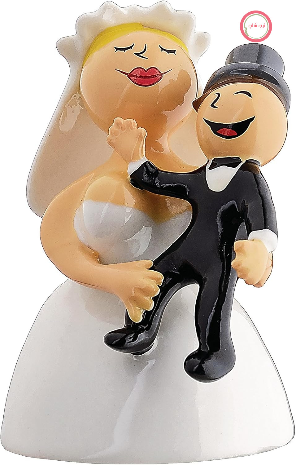 رویه کیک عروسی Alessi AMGI59 Abbracciami amore mio - چینی. تزئین شده با دست.