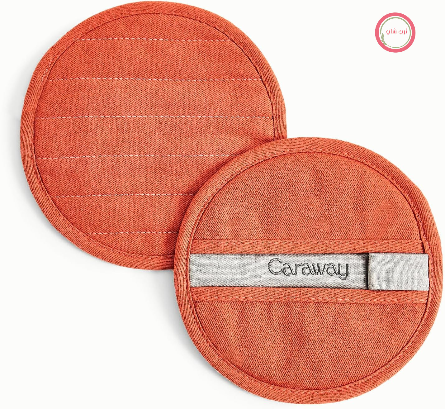 دستگیره پارچه‌ای قابلمه 100٪ پنبه ارگانیک کاراوی آمریکا Caraway نارنجی