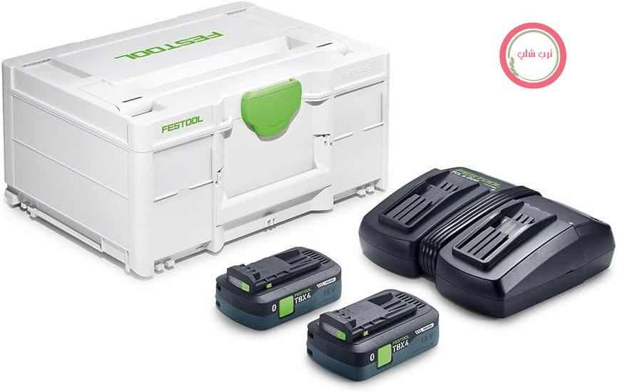 باتری و شارژر پرقدرت فستول آلمان Festool 18V - 2 عدد باتری TBX4 و شارژر TCL 6 DUO