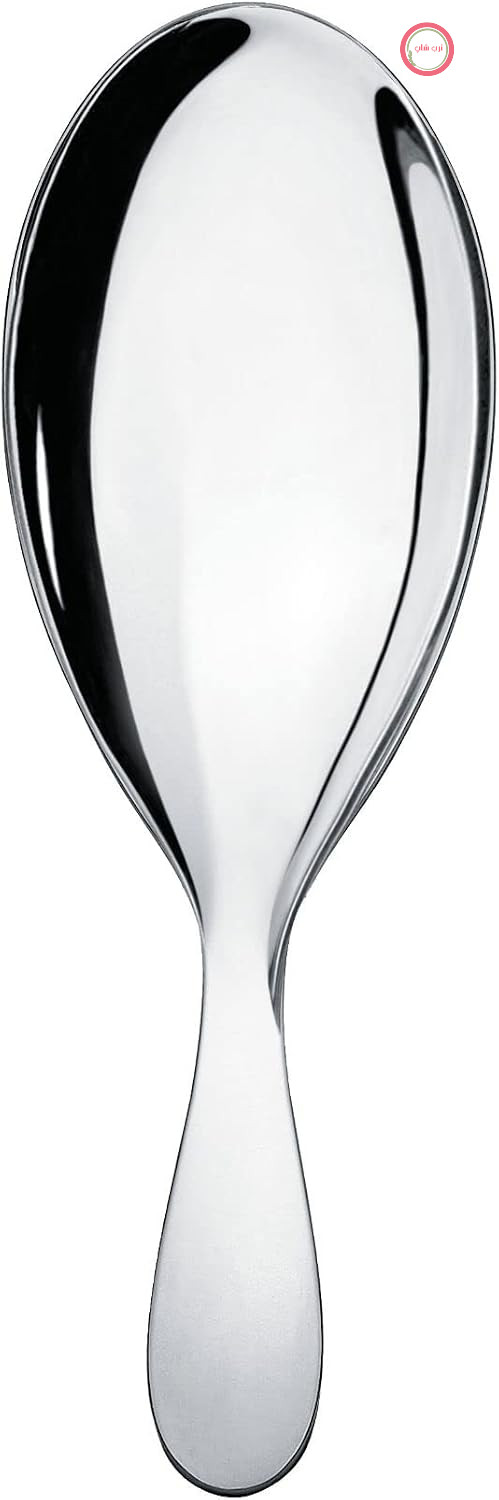 قاشق سرو ریزوتوی ایت السی ایتالیا مدل Alessi WA10/27، براق و بسیار براق، ابعاد: 3 × 24 × 12.5 سانتی‌متر
