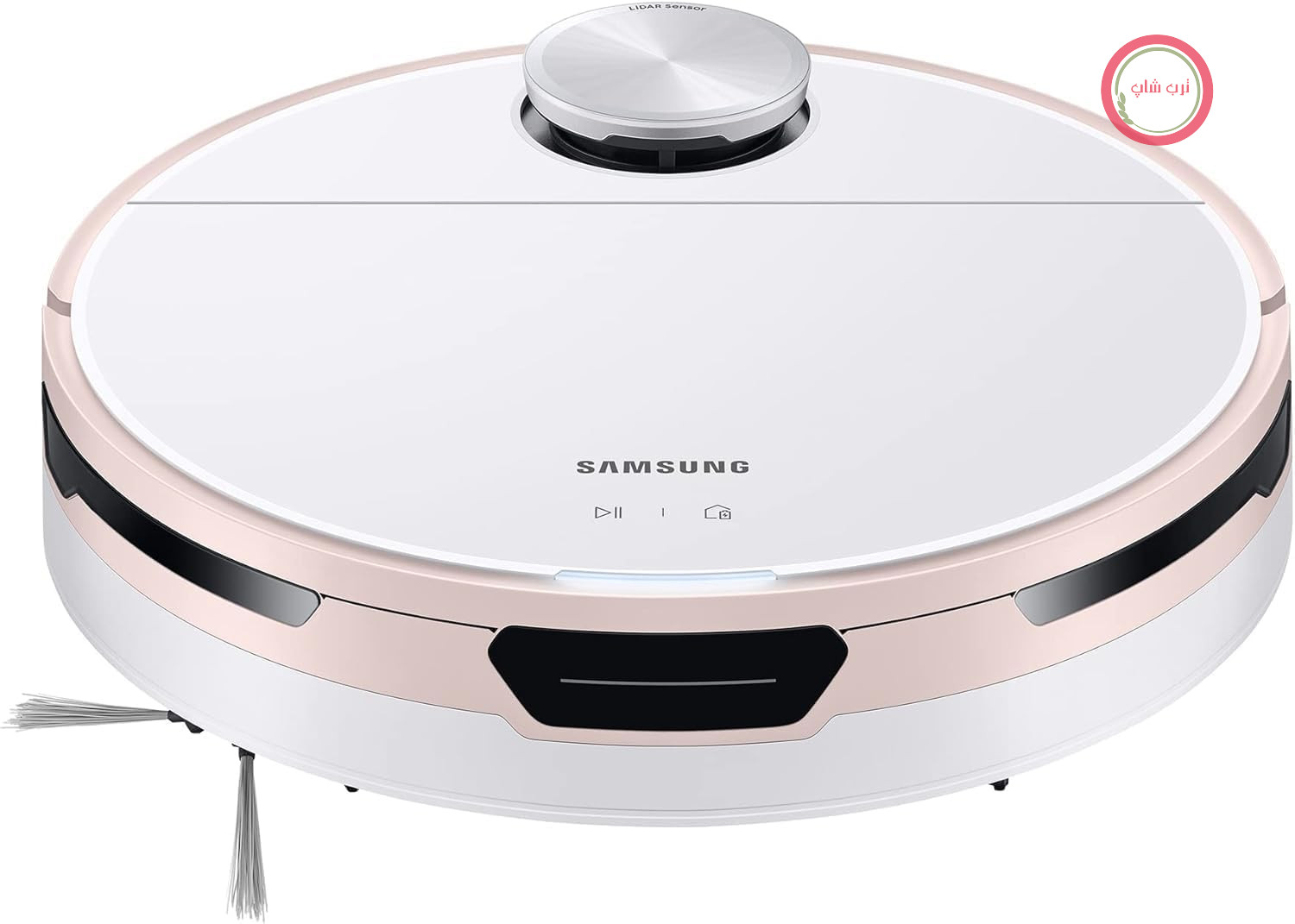 جارو رباتیک سامسونگ Samsung مدل Jet Bot+ VR30T85513W/WA، قدرت مکش ۵ وات، ۰.۳ لیتر، محفظه تمیزکننده، حسگر LiDAR، کنترل هوشمند، موتور اینورتر دیجیتال، سفید مات