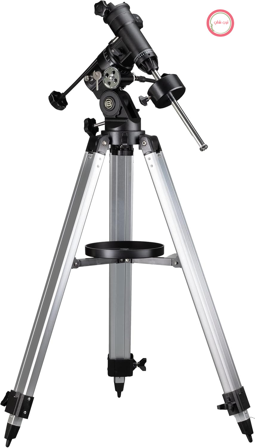 پایه تلسکوپ Bresser EQ3 با ظرفیت حمل بار تا 5 کیلوگرم، پایه منشور جهانی سطح GP و سه پایه آلومینیومی با قابلیت تنظیم ارتفاع، نقره‌ای | ظرفیت حمل بار 5 کیلوگرم، پایه منشور GP، ردیابی دستی RA، سه پایه آلومینیومی، موتور قابل ارتقا، وزنه تعادل 1.5 کیلوگرمی