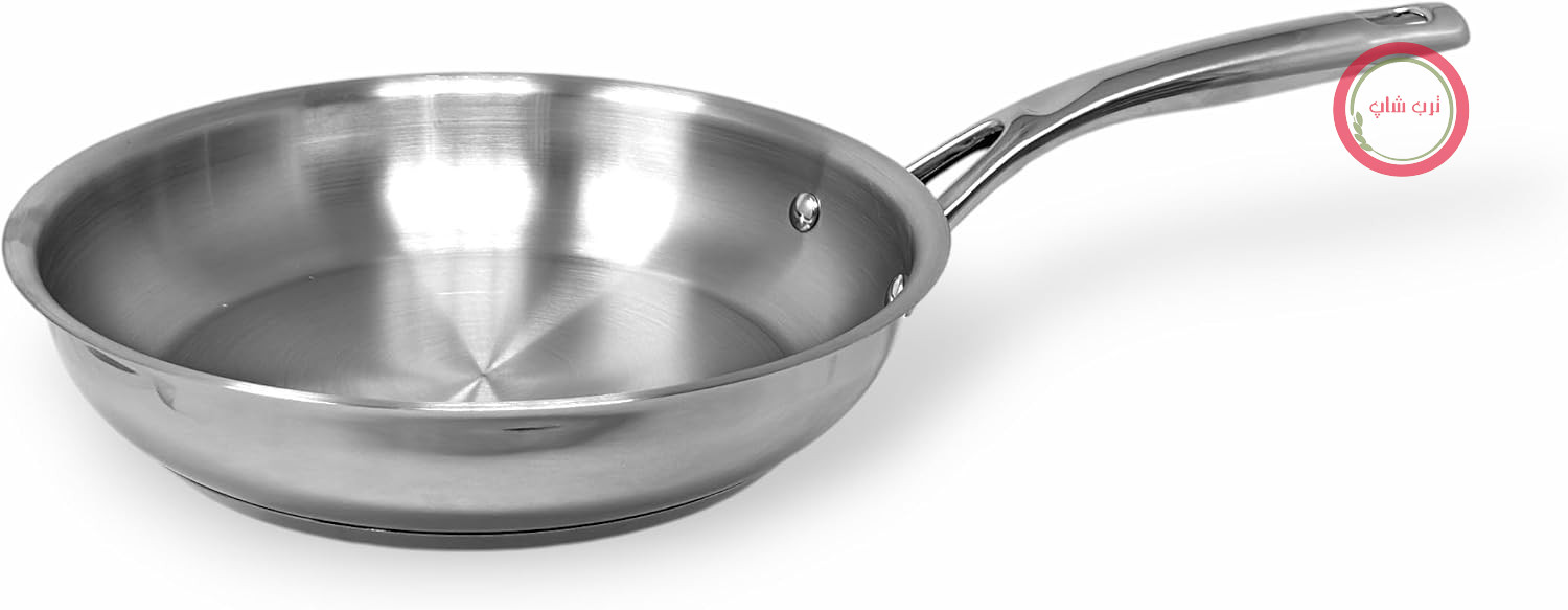 ماهیتابه پرولین نسخه روزانه برندز ۲۴ سانتی‌متر - تابه استیل ضد زنگ بدون روکش - برای انواع اجاق‌های القایی و اجاق گاز - قابل استفاده در فر و ماشین ظرفشویی - بدون PFAS/PFOA