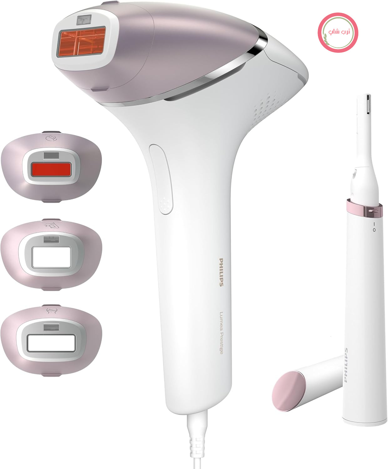 دستگاه رفع موهای زائد Philips Lumea IPL سری 8000 با فناوری SenseIQ، جایگزین لیزر موهای زائد، 4 سری برای بدن، صورت، ناحیه بیکینی، زیر بغل و اصلاح کننده (BRI949/00)
