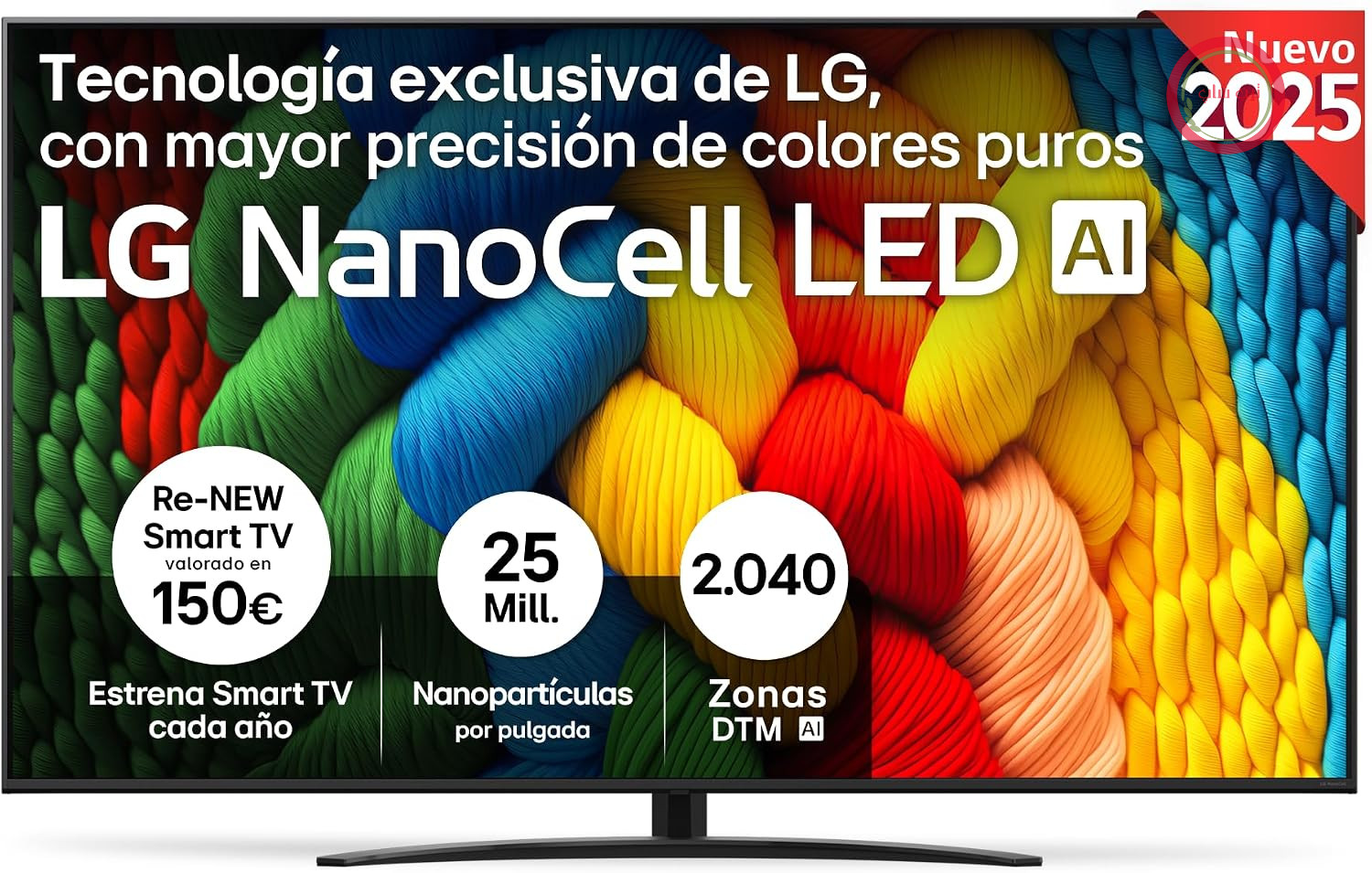 تلویزیون هوشمند ۷۵ اینچی 4K Ultra HD HDR D-LED NanoCell ال‌جی مدل 75NANO81A6A
