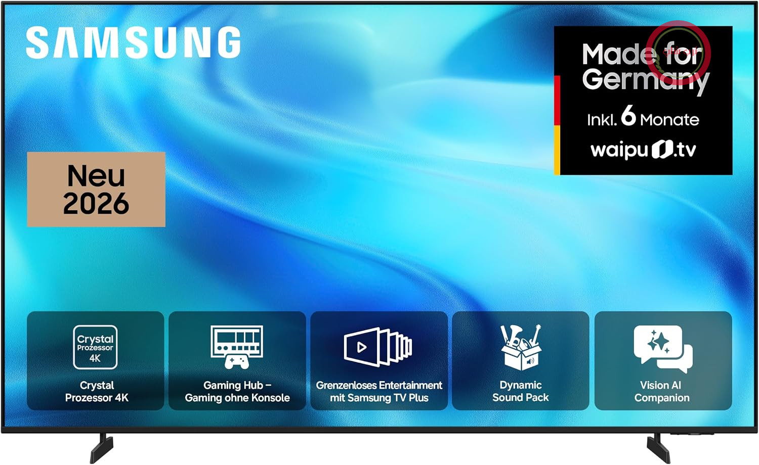تلویزیون سامسونگ Samsung مدل کریستال U7099H 4K، 65 اینچ (163 سانتی‌متر)، تلویزیون UHD، تلویزیون هوشمند هوش مصنوعی، 2026