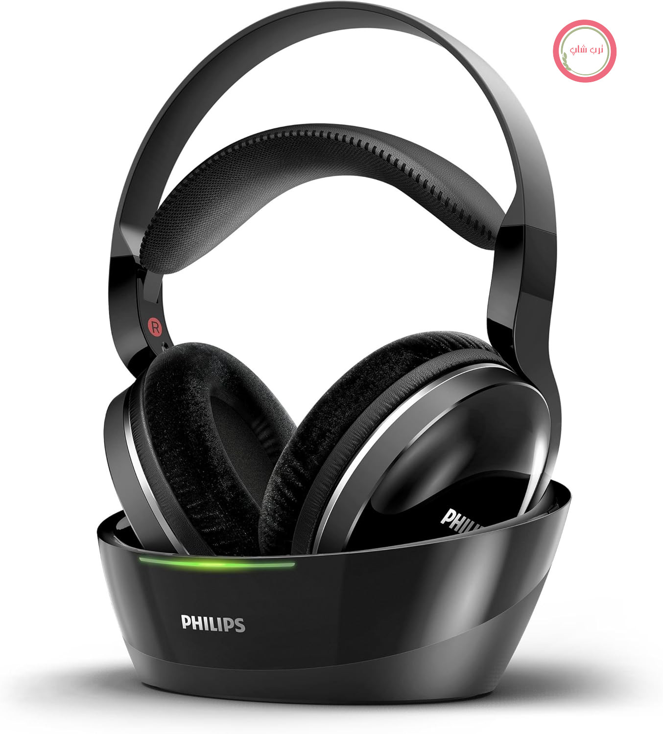 هدفون بی‌سیم فیلیپس مخصوص تلویزیون، هدفون بی‌سیم HiFi مدل SHD8850/12 (صدای عالی، کیفیت صدای بالا، برد 30 متر، داک، بالشتک‌های مخملی) مشکی