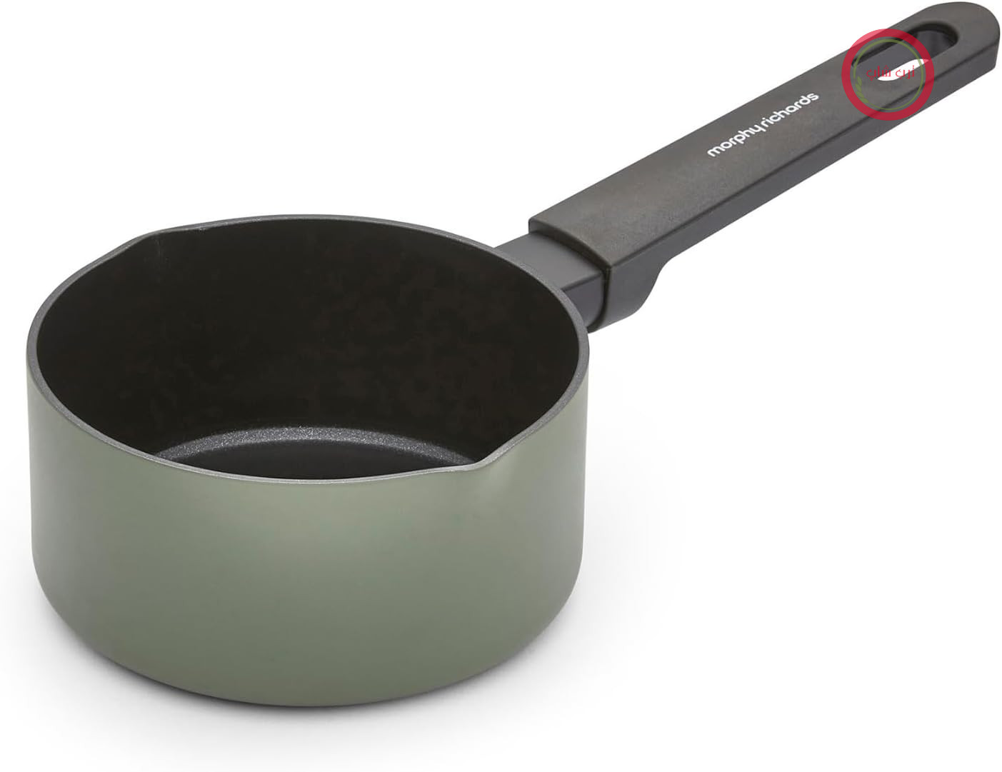 قابلمه شیر جوش مورفی ریچاردز انگلستان Morphy Richards مدل ۸۵۳۷۵۱، ساخته شده از آلومینیوم بازیافتی، ۱۴ سانتی‌متر، روکش نچسب، دسته‌های نرم، مناسب برای انواع اجاق گاز، سبز