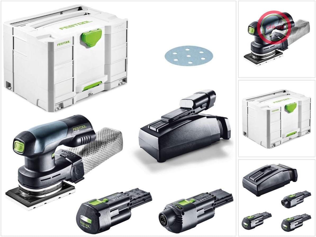 سنباده زن چرخشی شارژی Festool RTSC 400 Li 3.1-Set 18V تک دست بدون جاروبک در Systainer با 2 عدد باتری 3.1 آمپر ساعت و 1 عدد آداپتور و شارژر (201513)