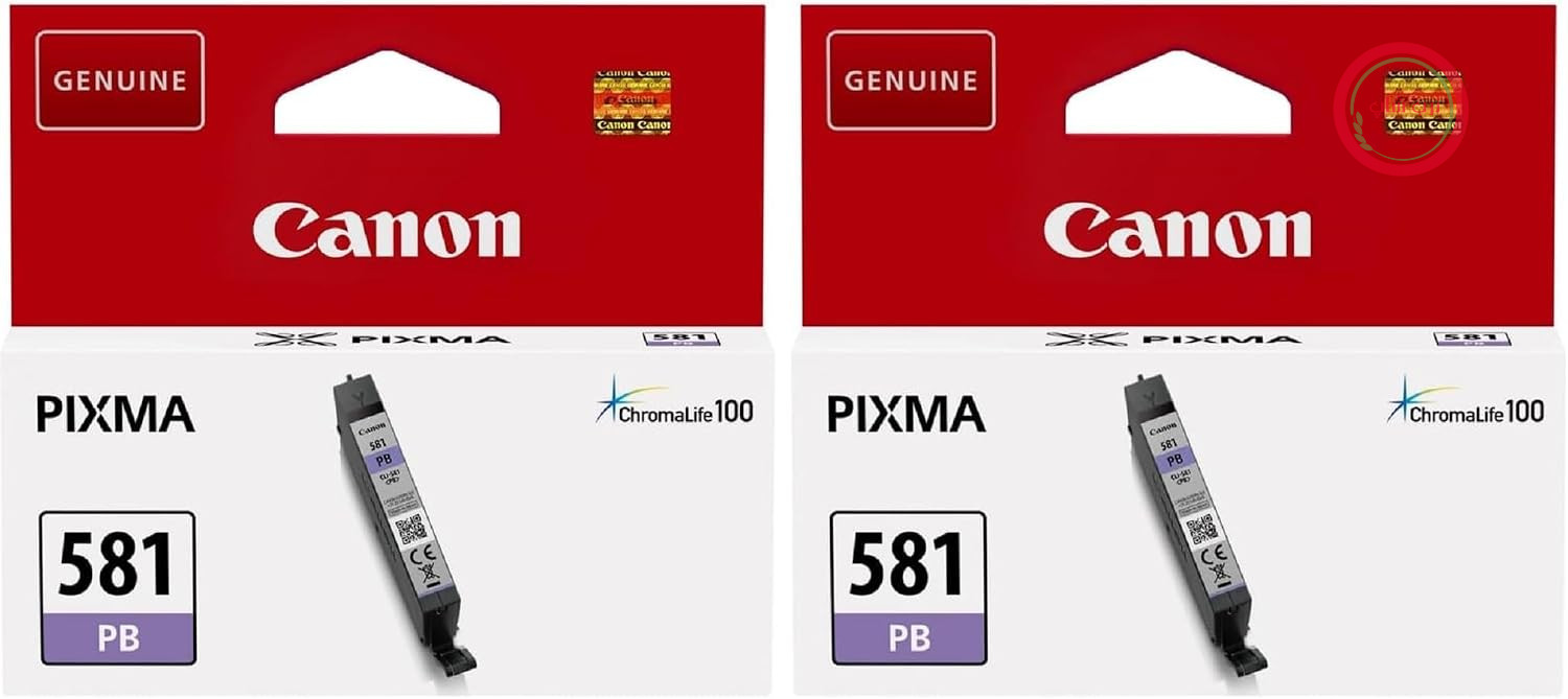 مخزن جوهر PB کانن CLI-581 - آبی عکس 5.6 میلی‌لیتری برای چاپگرهای جوهر افشان PIXMA ORIGINAL 2107C001 (بسته 2 عددی)