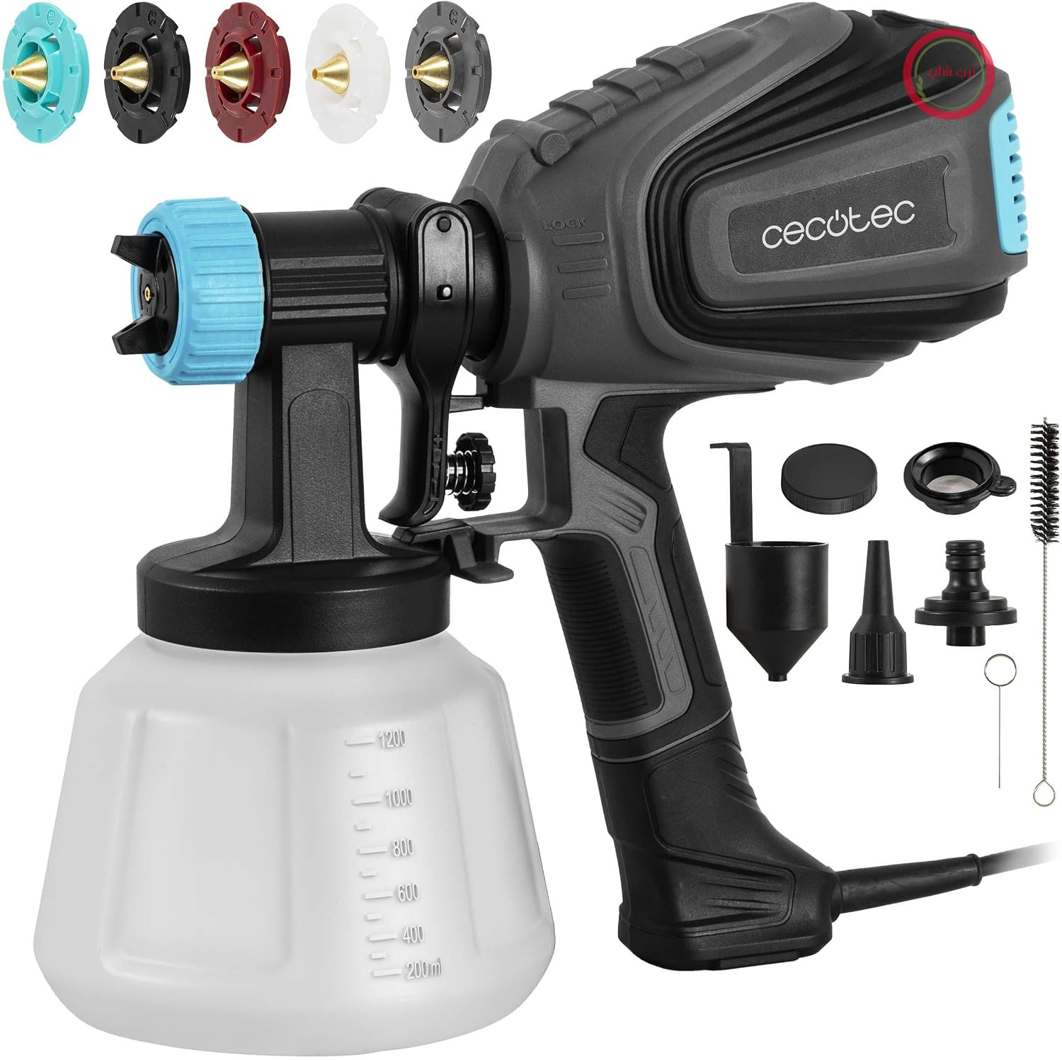 پیستوله رنگ‌پاش برقی سکوتک اسپانیا Cecotec TotalPaint 750، 700 وات، تا 1200 میلی لیتر در دقیقه