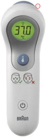 دماسنج پیشانی بدون تماس Braun Sensian 5 | کمک به موقعیت‌یابی | صفحه نمایش دیجیتال رنگی | اندازه‌گیری در 2 ثانیه | مناسب برای نوزادان و کودکان | برند شماره 1 در بین پزشکان (1) | BNT300EE