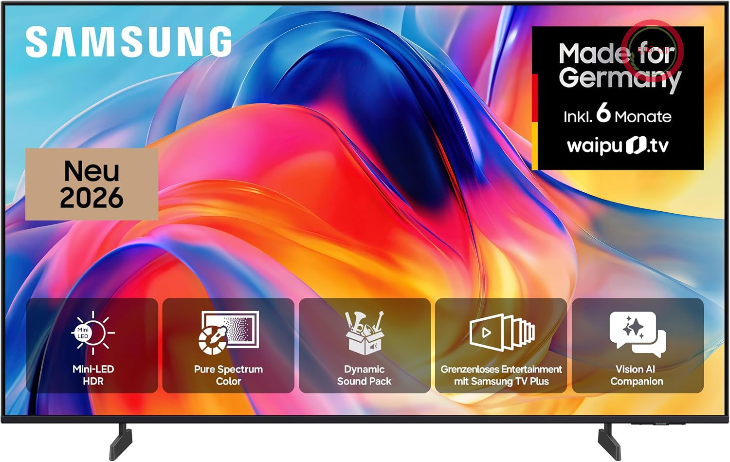 تلویزیون سامسونگ Samsung مدل مینی ال‌ای‌دی M70H 4K، ۵۵ اینچ (۱۳۸ سانتی‌متر)، تلویزیون UHD، تلویزیون هوشمند، ۲۰۲۶