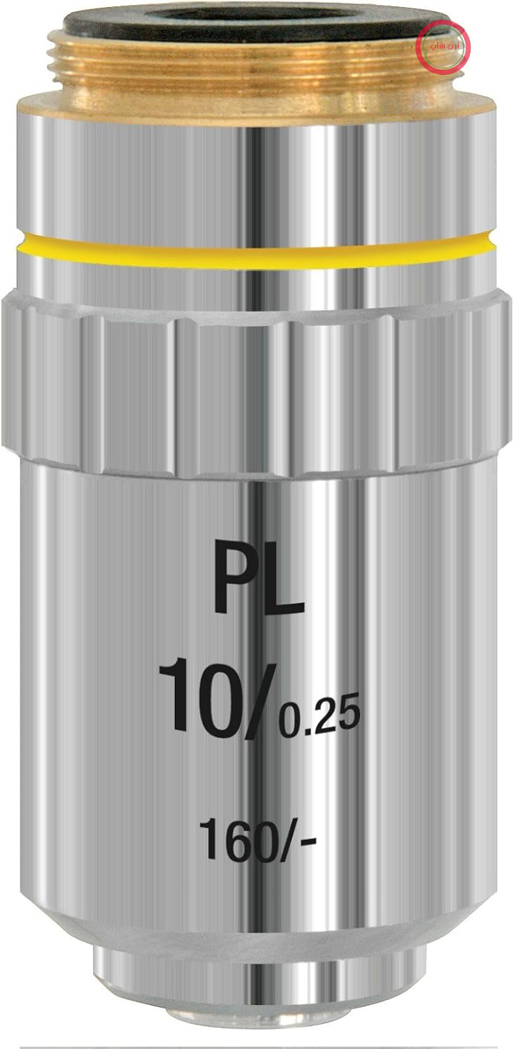 عدسی شیئی Bresser، 5941510، DIN-PL 10x آکروماتیک (میکروسکوپ) | میدان تصویر تخت، وضوح بالا، بدون نیاز به فوکوس مجدد، برای عکاسی میکروسکوپی، میکروسکوپ‌های منتخب Bresser