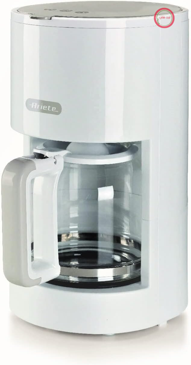 دستگاه قهوه ساز فیلتردار Ariete Breakfast 1395، قهوه ساز برای قهوه آمریکانو، تا 12 فنجان، نشانگر سطح آب، صفحه گرم شونده، فیلتر قابل شستشو و نگهدارنده فیلتر، محافظ چکه، سفید