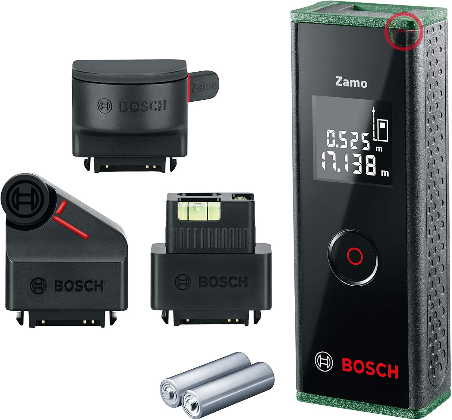 مجموعه متر لیزری بوش آلمان Bosch مدل Zamo به همراه سه آداپتور (نسل سوم، محدوده اندازه‌گیری: 0.15 تا 20 متر