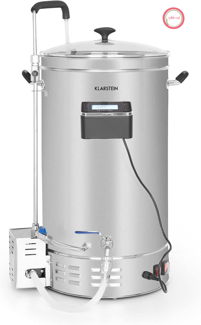 Klarstein Brauheld Pro - کیت دم کردن آبجو، کتری توری برای دم کردن آبجو، سیستم دم کردن آبجو، کیت دم کردن آبجو خانگی، دم کردن آبجوی خودتان، پمپ گردش کتری دم کردن، صفحه لمسی، تایمر، استیل ضد زنگ، 2500 وات، 35 لیتر