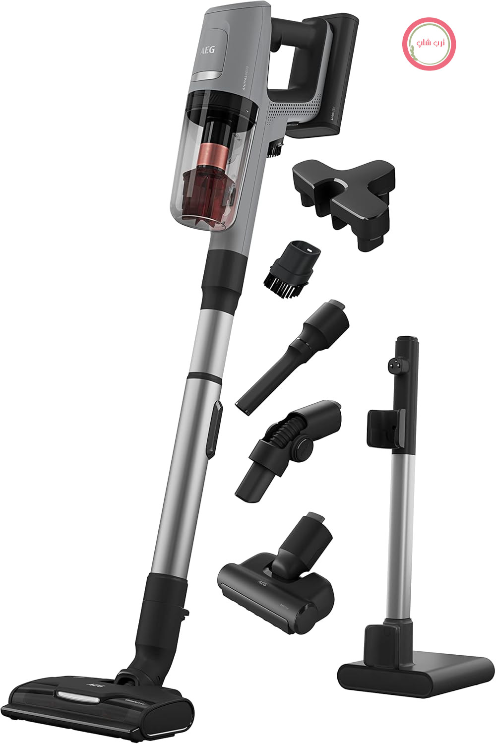 جارو شارژی آاگ آلمان AEG مدل AP81AB25UG Animal 8000؛ نمایشگر دیجیتال با سری حیوانات و فیلتر ۵ مرحله‌ای