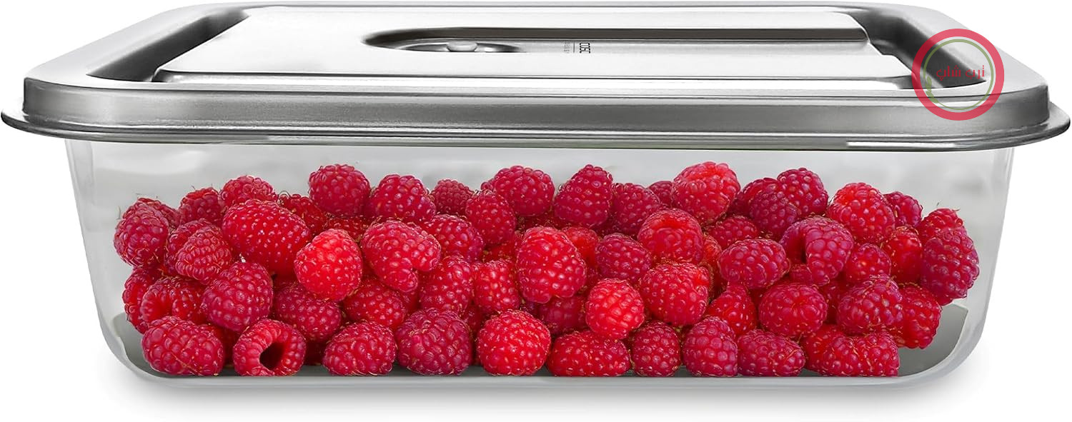 ظروف غذا وکیوم کاسو آلمان Caso VacuBoxx Inox XL 4.5، حجم ۴۵۰۰ میلی‌لیتر، برای مواد غذایی حساس