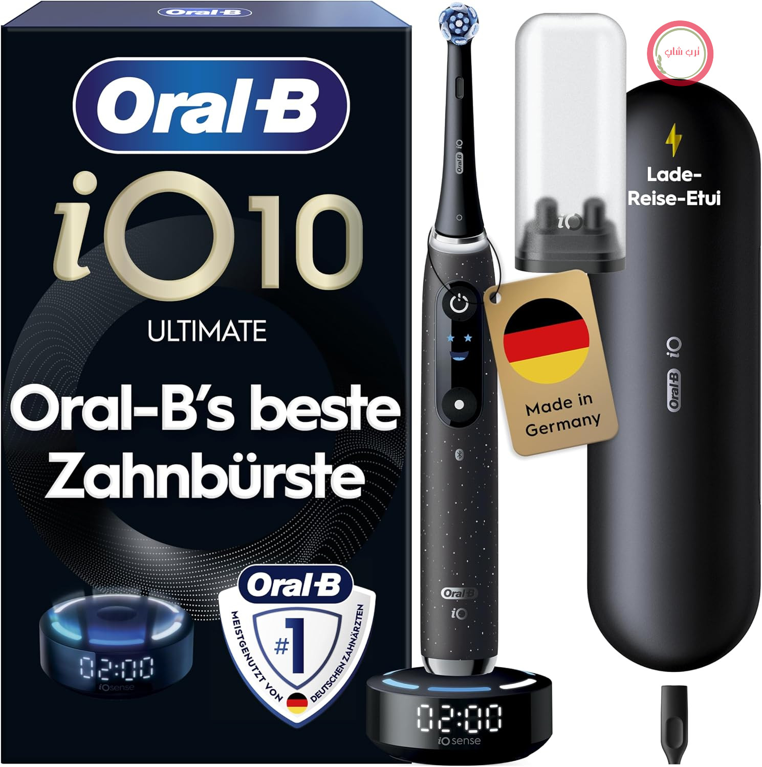 مسواک برقی اورال بی Oral-B iO Series 7، 7 حالت تمیز کردن، Smart Adapt، باتری قابل شارژ، مشکی