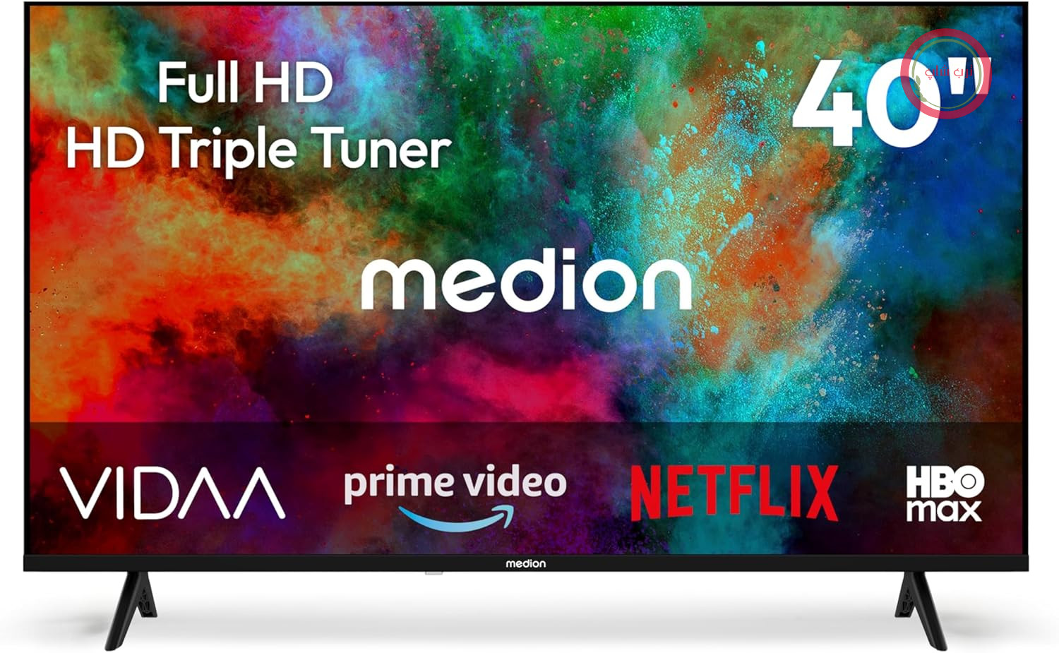 تلویزیون فول اچ‌دی MEDION با ابعاد ۱۰۰.۳ سانتی‌متر (۴۰ اینچ) (تلویزیون هوشمند، HDR، فروشگاه VIDAA، HBO Max، Magenta TV، Prime Video، Disney+، DAZN، Paramount+، HbbTV، PVR، تیونر سه‌گانه HD، MD 840102)