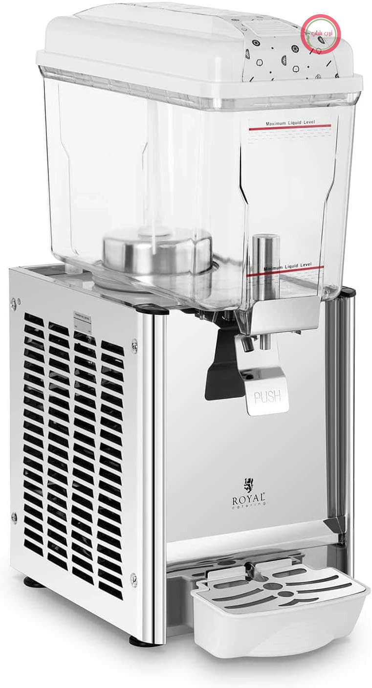 دستگاه یخ در بهشت صنعتی رویال کترینگ آلمان Royal Catering RCSD-12C 12 لیتر سیستم خنک کننده و همزن 180 وات بدون BPA 7-12 درجه سانتیگراد