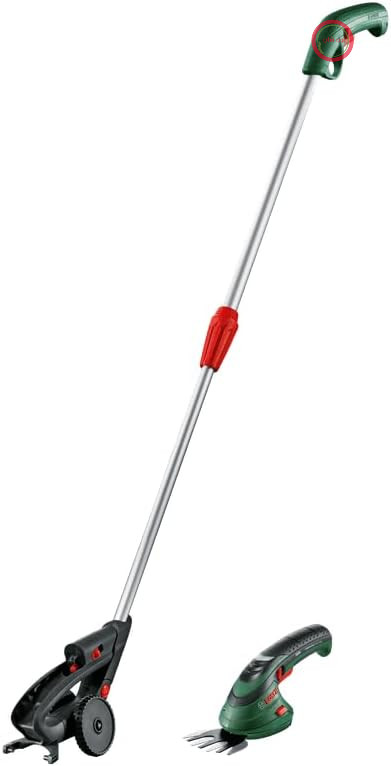 علف زن شمشاد زن باغبانی بوش آلمان Bosch Isio (3.6 ولت، فاصله تیغه: 8 میلی‌متر، شارژر)