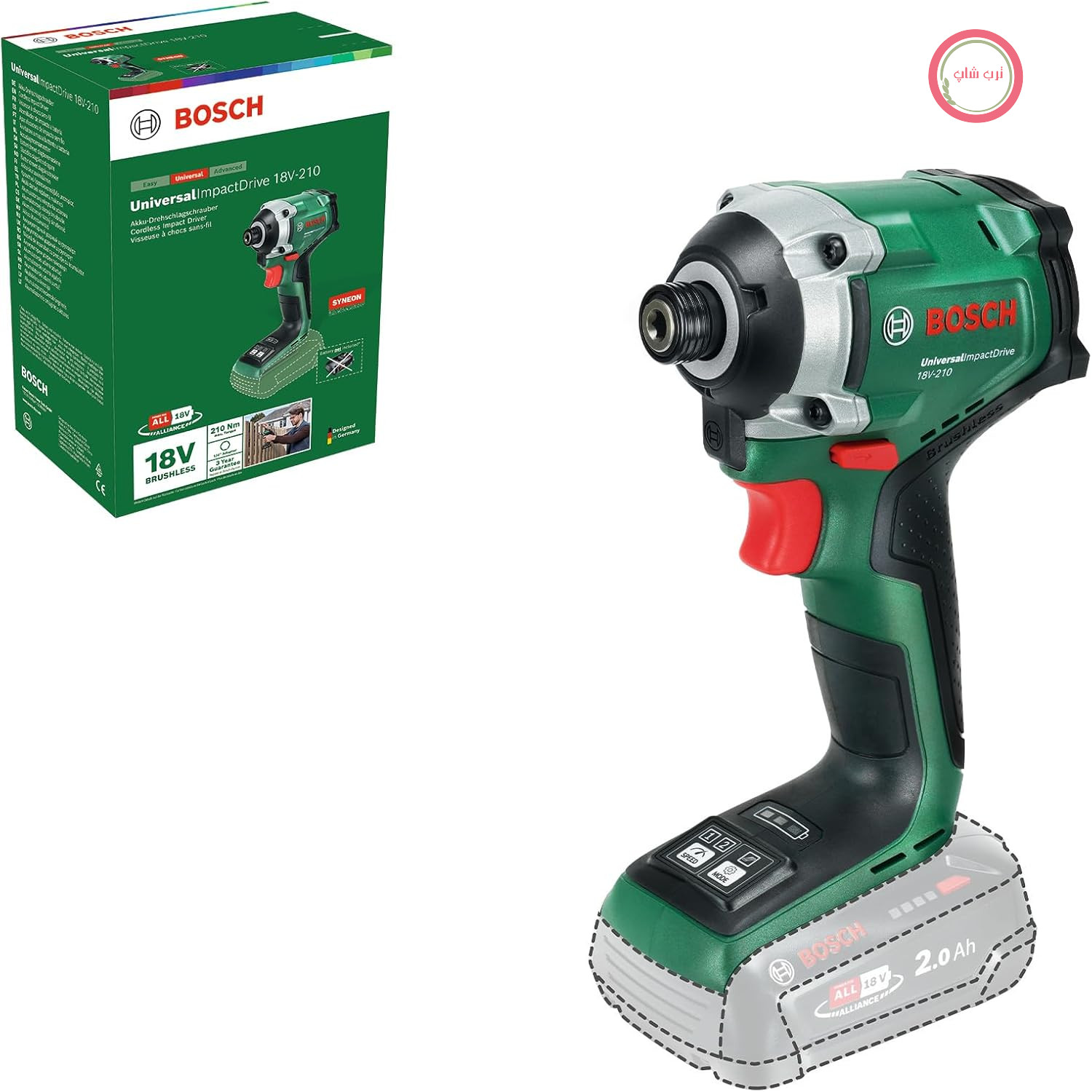 آچار ضربه‌ای بی‌سیم Bosch UniversalImpactDrive 18V - 210 18V System (آچار ضربه‌ای چرخشی