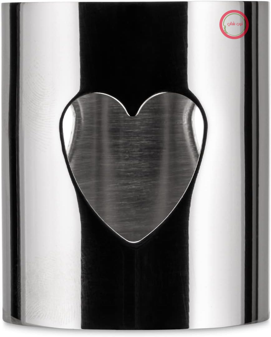 حلقه دستمال سفره آلیسی "GIROTONDO" ، طرح روباز ، استیل ضد زنگ ، نقره ای ، 27 5.4 26.5 27 سانتی متر
