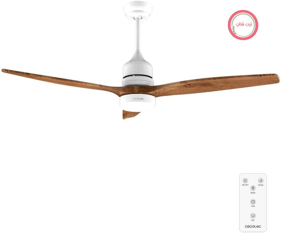 پنکه سقفی چراغ‌دار سکوتک اسپانیا Cecotec Aero 5275، موتور DC چراغ LED، کنترل از راه دور، حالت تابستانه و زمستانه