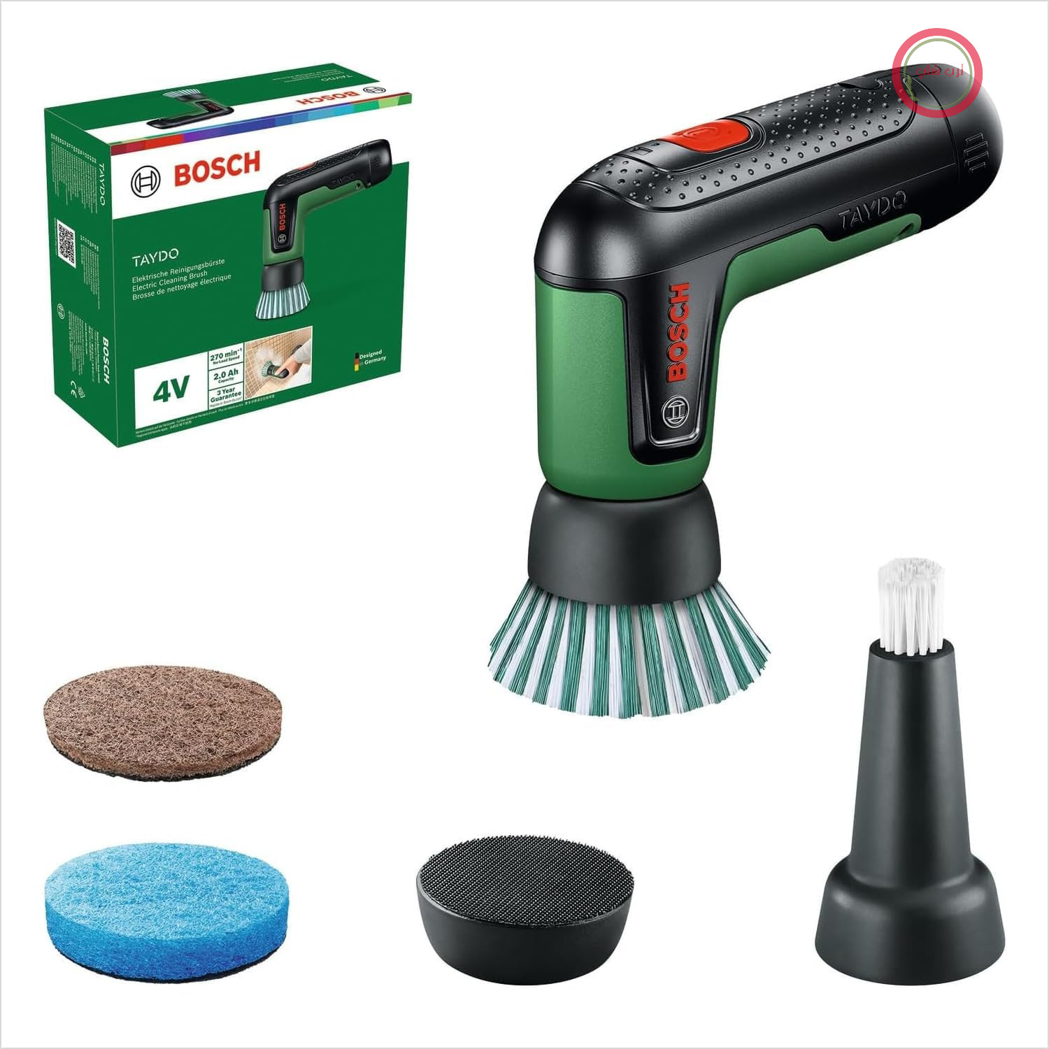 برس تمیزکننده بی‌سیم Bosch TAYDO برای حمام، آشپزخانه و لوازم خانگی