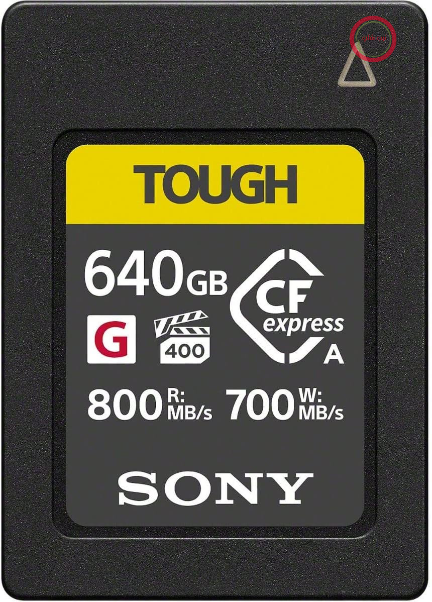 سونی CFexpress Type A 640GB Tough (CEAG640T) – سرعت خواندن ۸۰۰ مگابایت بر ثانیه، سرعت نوشتن ۷۰۰ مگابایت بر ثانیه، IP57، مقاوم در برابر حرارت – مناسب برای فیلمبرداری ۴K/8K و عکاسی پرسرعت