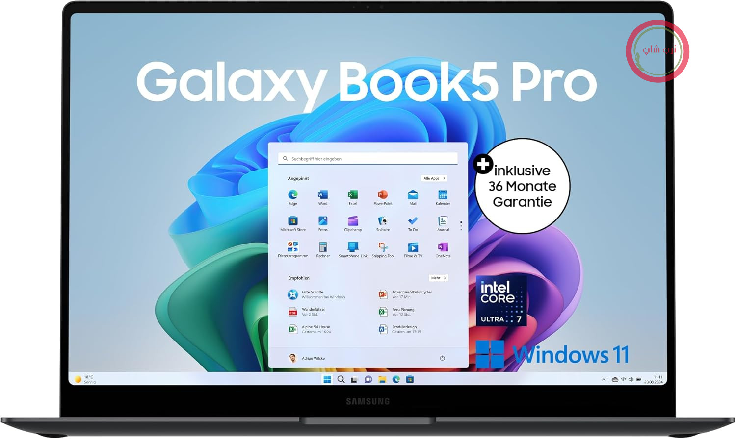 لپ‌تاپ سامسونگ Samsung گلکسی بوک ۵ پرو هوش مصنوعی، نمایشگر ۱۶ اینچی، نوت‌بوک هوش مصنوعی با پردازنده اینتل کور اولترا ۷، ۱۶ گیگابایت رم، ۵۱۲ گیگابایت حافظه داخلی، کامپیوتر شخصی کوپایلوت پلاس، خاکستری ماه‌سنگی، ۳ سال گارانتی سازنده