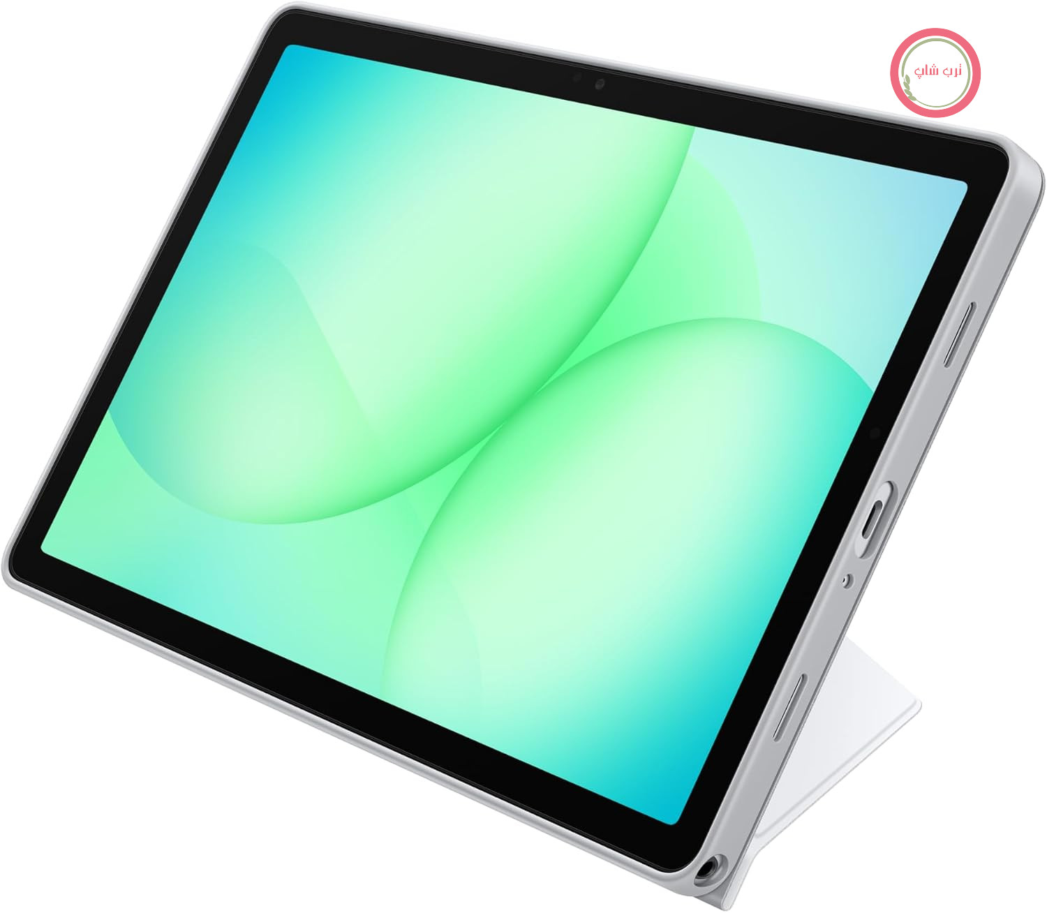 کاور کتاب سامسونگ EF-BX230 برای گلکسی تب A11+، قاب تبلت، باریک، سبک، گزینه پایه کاربردی، سفید