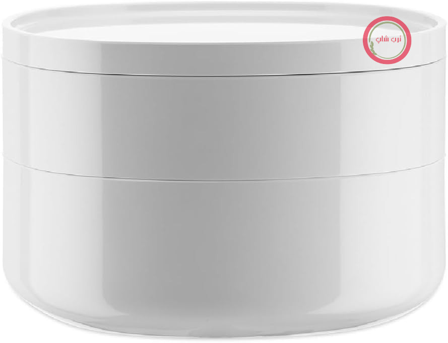 ظرف حمام Alessi PL17 W Birillo ساخته شده از PMMA با محفظه‌های متعدد و درب، سفید