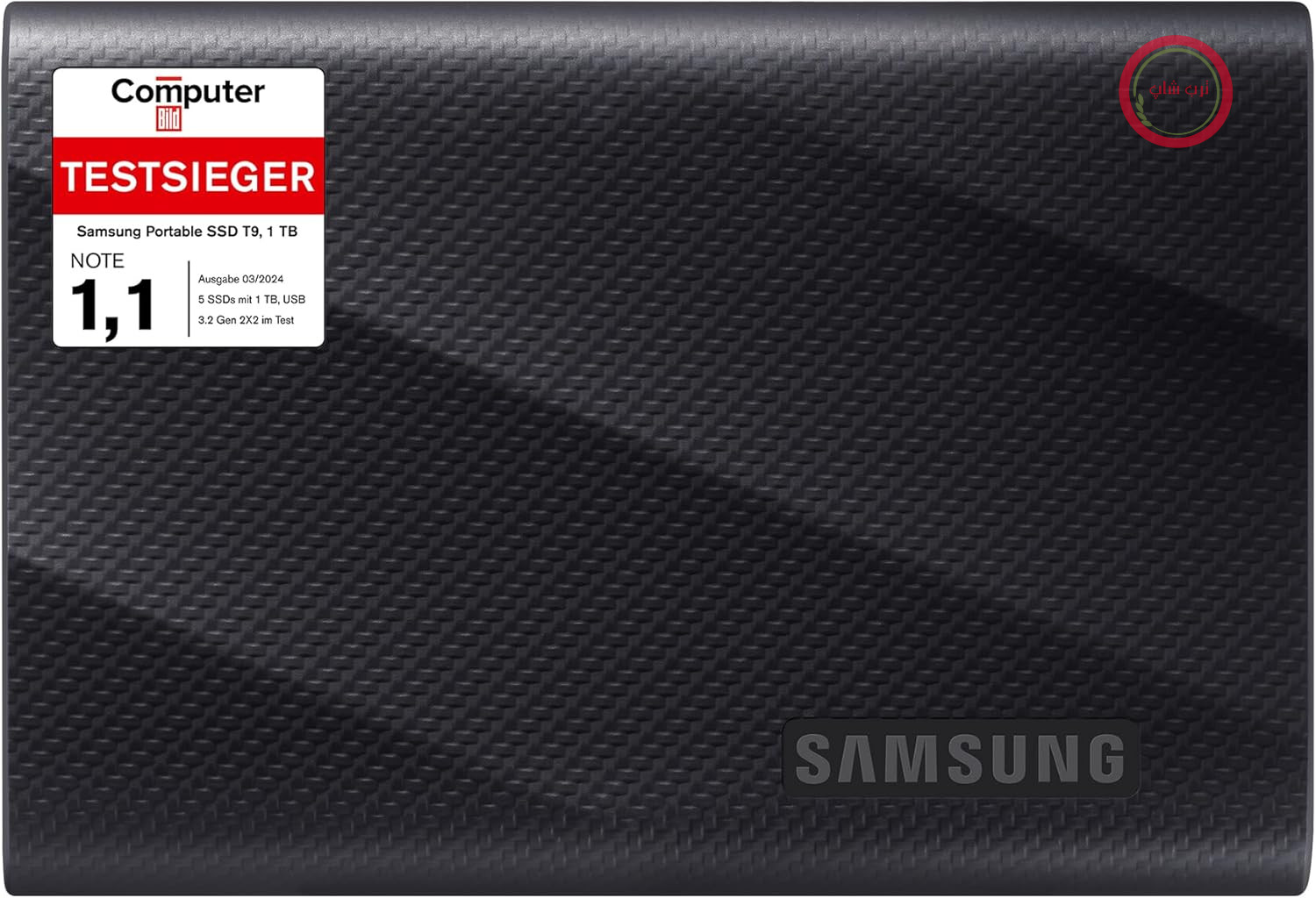هارد SSD قابل حمل سامسونگ مدل T9، 1 ترابایت، سرعت خواندن 2000 مگابایت بر ثانیه، سرعت نوشتن 2000 مگابایت بر ثانیه، پورت USB 3.2 Gen.2x2، هارد اکسترنال برای کاربران حرفه‌ای، سازگار با مک، کامپیوتر، گوشی‌های هوشمند و دوربین‌های 12K، مدل MU-PG1T0B/EU