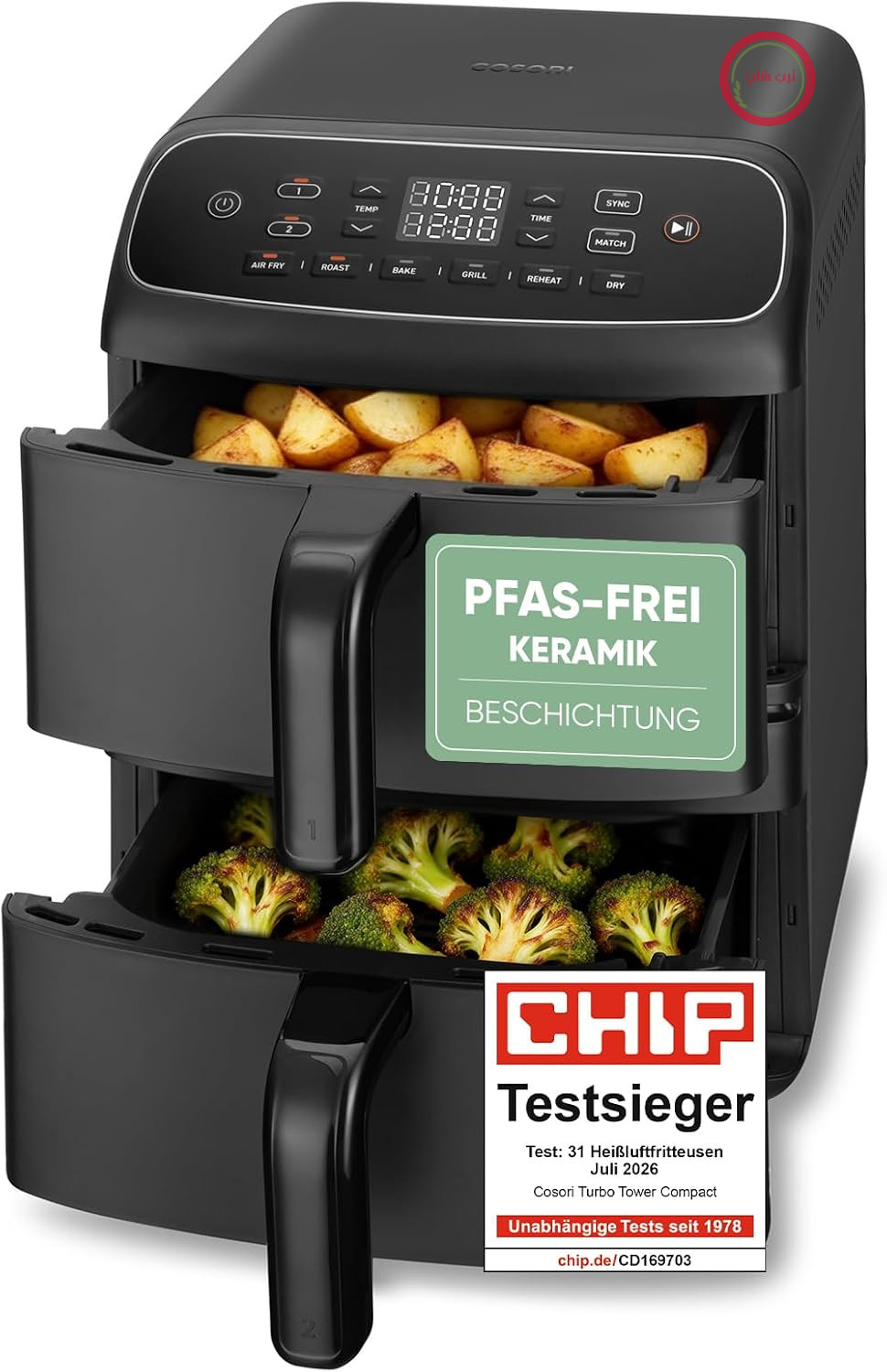 سرخ‌کن بدون روغن کوسوری آمریکا Cosori CAF-DC861-AEU ظرفیت 8.6 لیتر TurboBlaze