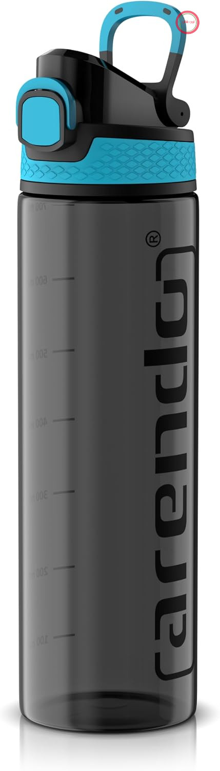 Arendo - شیکر پروتئین - 700 میلی لیتر - بطری نوشیدنی با درب OneClick - نشانگرهای مقیاس پر کردن - قابل شستشو در ماشین ظرفشویی - شیکر پروتئین برای تفریح، ورزش و تناسب اندام