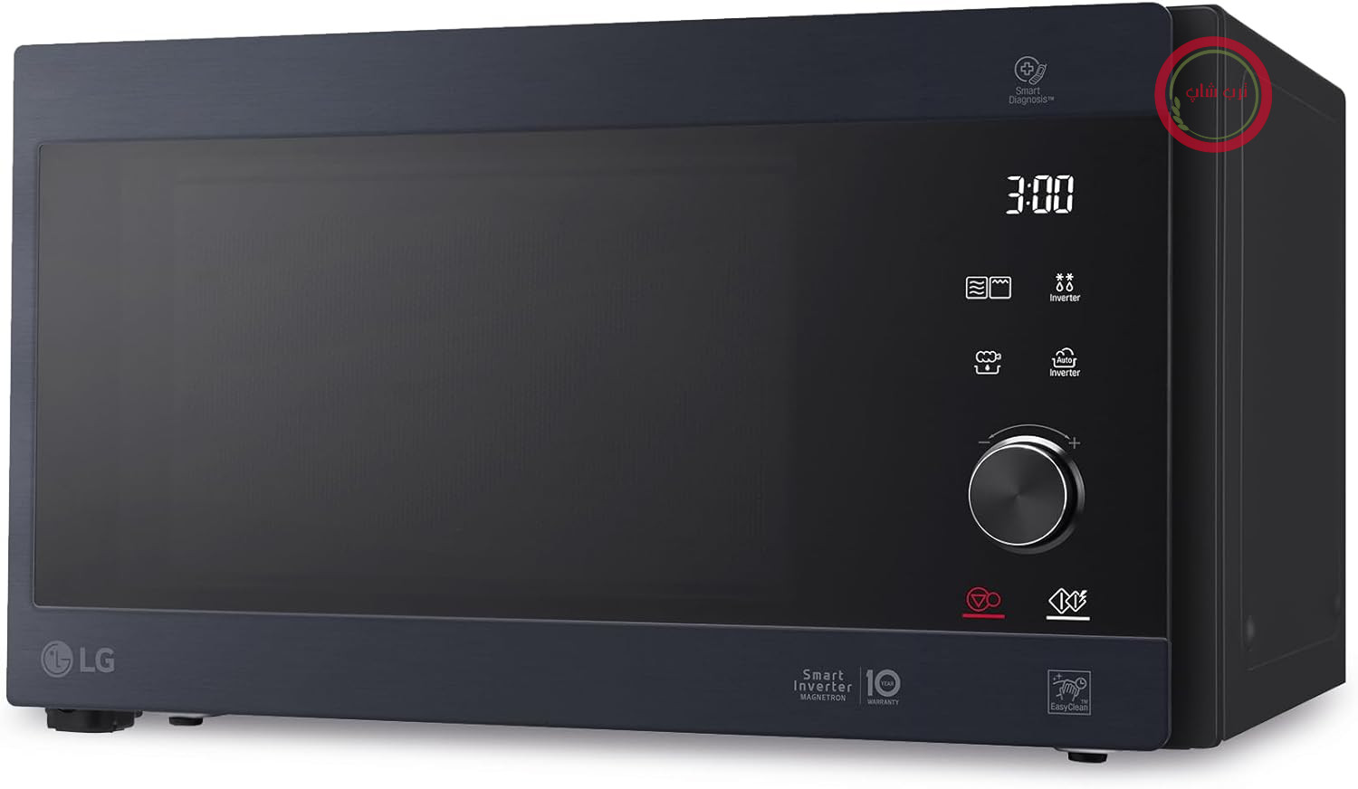 مایکروویو ال‌جی MH6565CPW با گریل و نمایشگر دیجیتال، ۲۵ لیتر و ۱۰۰۰ وات، مایکروویو ال‌جی با عملکرد اینورتر هوشمند و سیستم تمیز کردن آسان