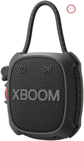 بلندگوی بلوتوث قابل حمل LG XBOOM Go DXG2T (5 وات، دستیار گوگل، سیری، بند)، مشکی