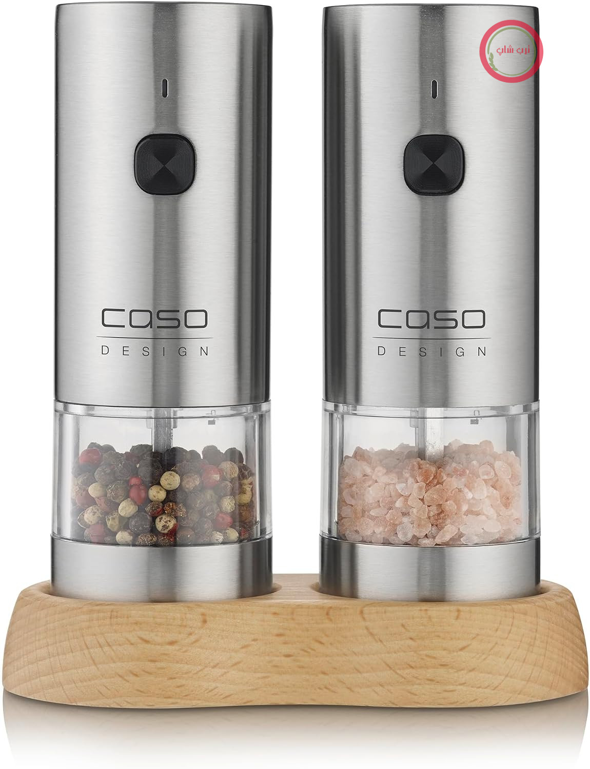 ست آسیاب نمک و فلفل برقی کاسو آلمان CASO SpiceDuo - آسیاب ادویه از جنس استیل ضد زنگ با آسیاب