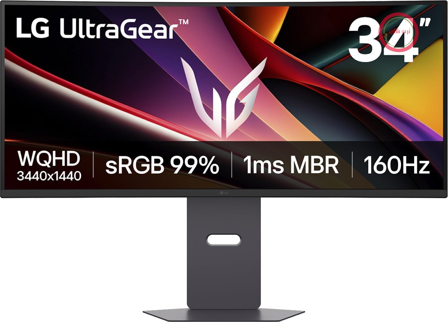 مانیتور گیمینگ منحنی ال‌جی LG Ultragear™ 34G600A-B.AEU (34 اینچ) با نسبت تصویر 21:9 و وضوح تصویر UWQHD و پنل VA، 160 هرتز، HDR10