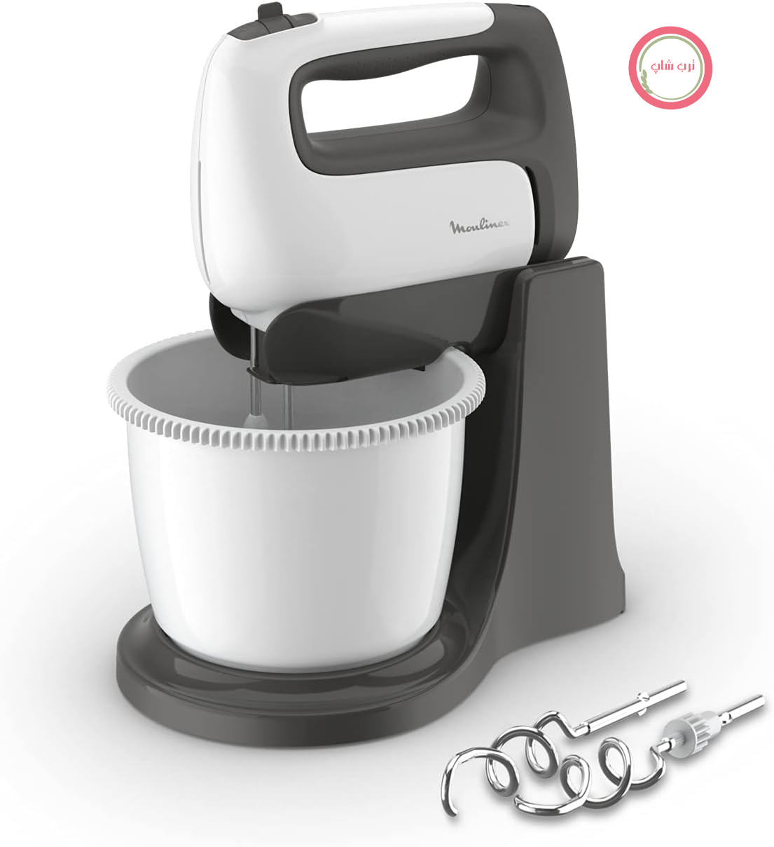 همزن برقی مولینکس فرانسه Moulinex مدل Prep’Mix+ HM4641 – قدرت ۵۰۰ وات، ۵ سرعت، کاسه چرخشی ۲.۵ لیتری