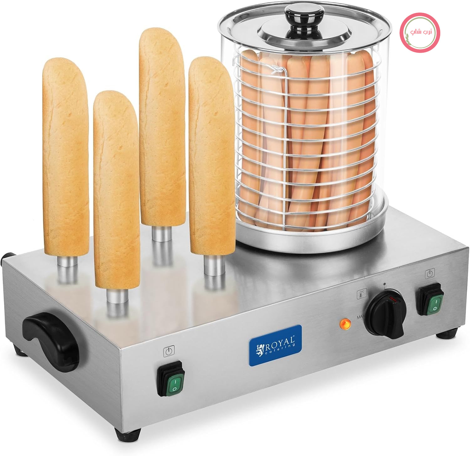 دستگاه هات‌داگ حرفه‌ای رویال کترینگ آلمان Royal Catering مدل RCHW 2300، توان ۱۱۰۰ وات