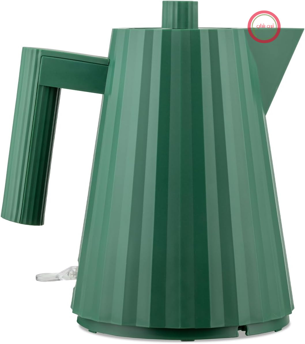 کتری برقی طرح‌دار Alessi Plissé MDL06/1 GR، ساخته شده از رزین ترموپلاستیک، دوشاخه اروپایی، 2400 وات، 100 سانتی‌متر، سبز