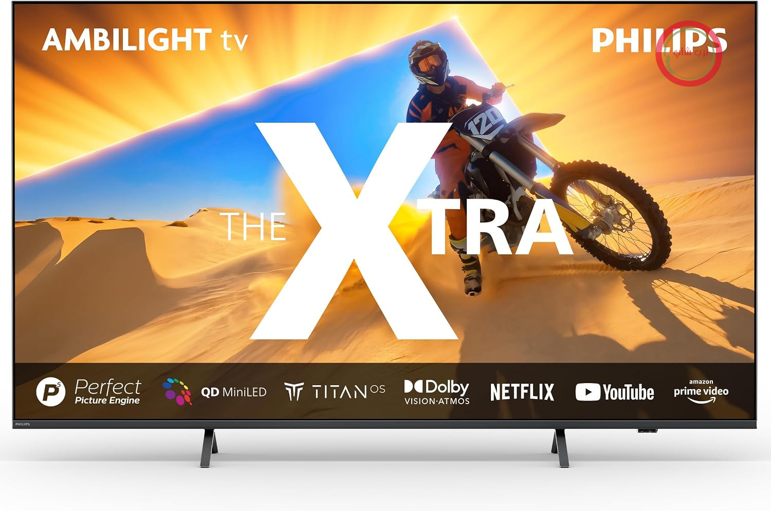 تلویزیون هوشمند Philips Ambilight مدل Xtra 75PML9009 با فناوری 4K Quantum Dot MiniLED - نمایشگر 75 اینچی با موتور تصویر کامل P5، فناوری Ultra HD، سیستم عامل Titan، دالبی ویژن و صدای دالبی اتموس - با کیفیت عالی