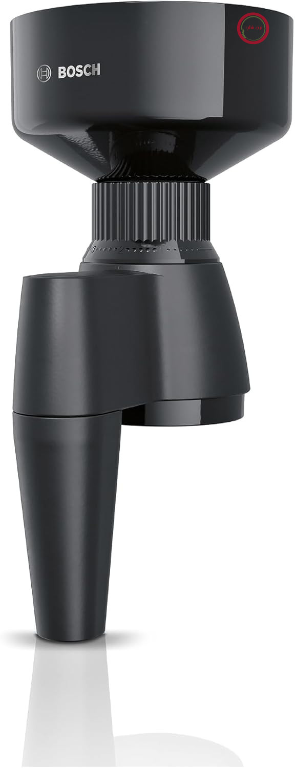 آسیاب دانه Bosch MUZ9GM1، آسیاب مخروطی، تنظیم آسیاب بدون مرحله، برای انواع دانه (به جز ذرت)، همچنین برای دانه‌های روغنی، مشکی، سازگار با غذاساز OptiMUM