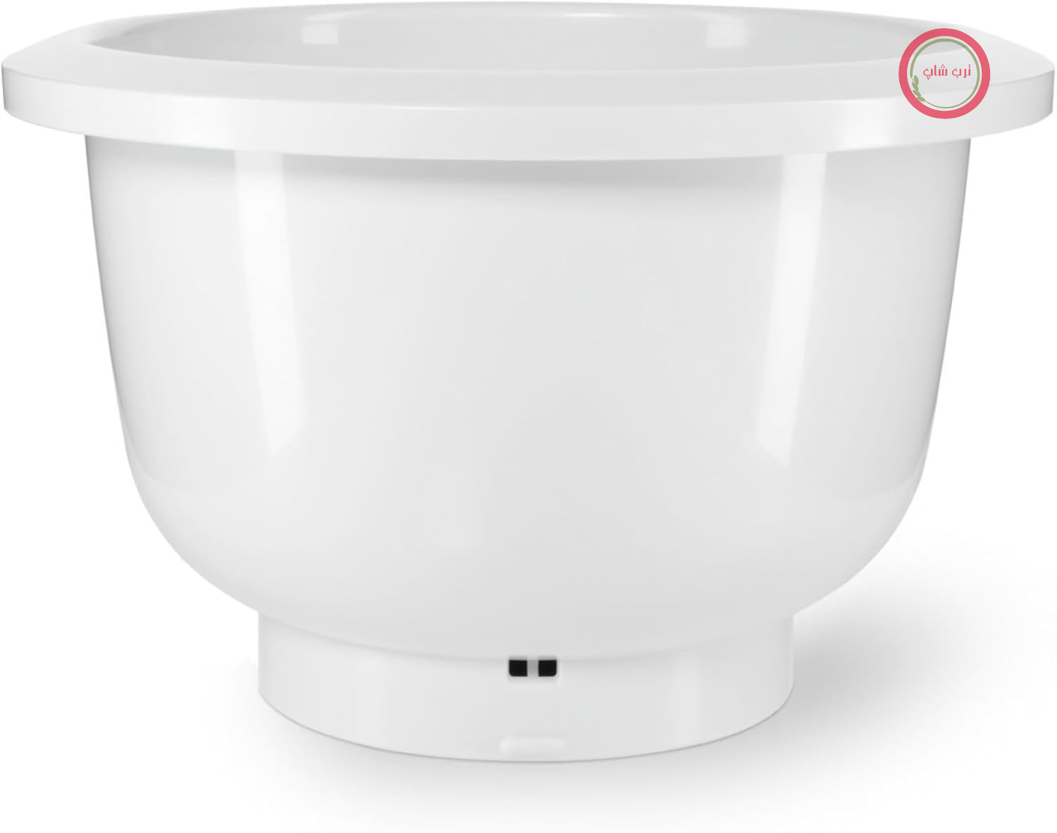 کاسه مخلوط کن پلاستیکی Bosch MUZ5KR1، لوازم جانبی سازگار با غذاساز سری 4، 3.9 لیتر، حداکثر ظرفیت خمیر 2.7 کیلوگرم، بدون BPA، قابل شستشو در ماشین ظرفشویی، سفید