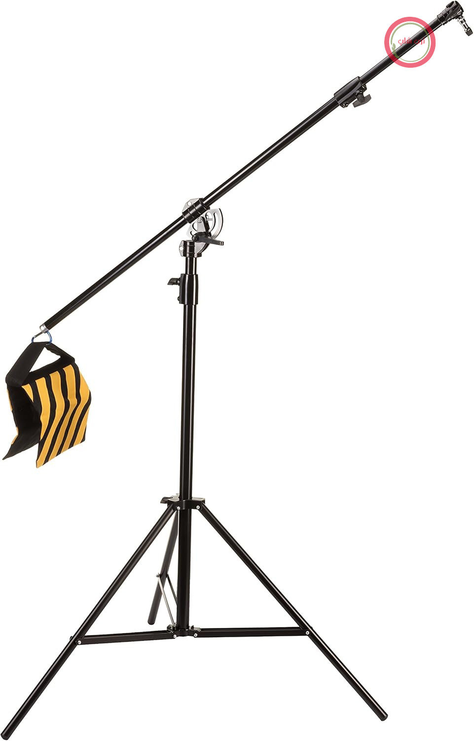 پایه استودیوی عکس Bresser F001608 با دسته BR-BLS210 به همراه سیستم فنر بادی، پوشش پودری مشکی و آداپتور اسپیگوت برای استفاده با لوازم جانبی استودیوی عکس