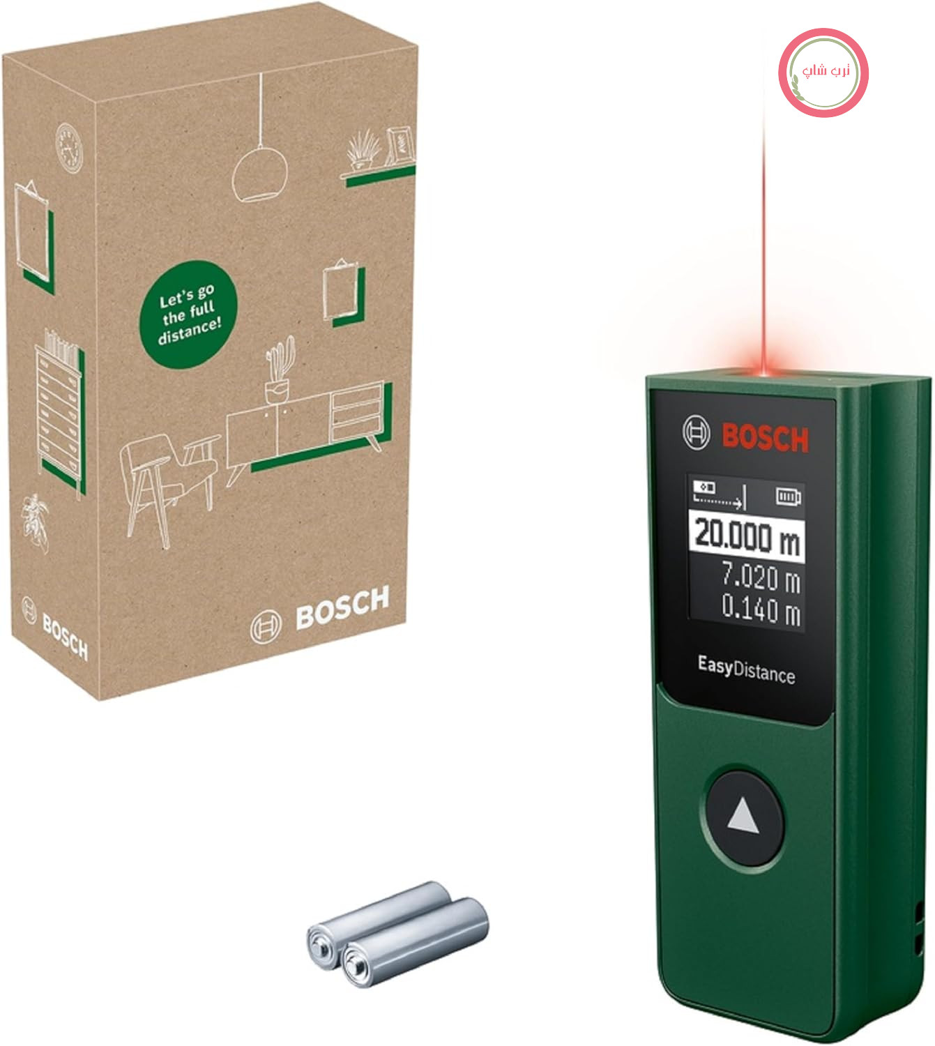 متر لیزری بوش آلمان Bosch مدل EasyDistance 20 (اندازه‌گیری ساده و دقیق تا 20 متر، جیبی